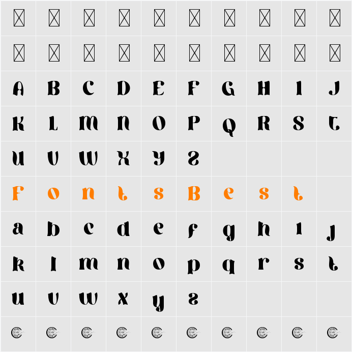 OceanSundayDemo Character Map