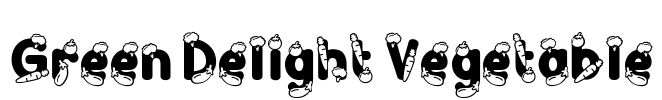 Green Delight Vegetable Font Image