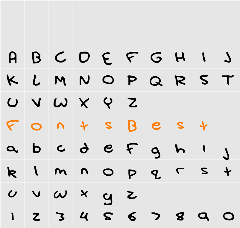 Aaron YOFF Character Map