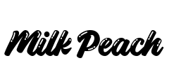 Milk Peach Font Image