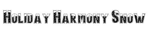 Holiday Harmony Snow Font Image