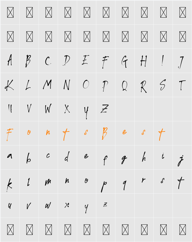Sexopunk DEMO Character Map