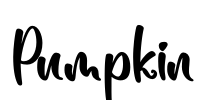 Pumpkin Font Image