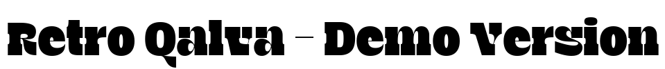 Retro Qalva - Demo Version Font Image