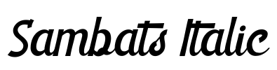 Sambats Italic Font Image