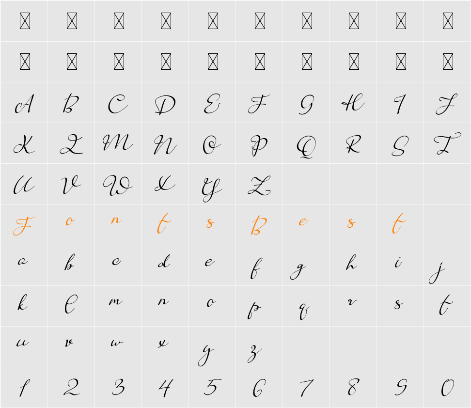Absence Character Map