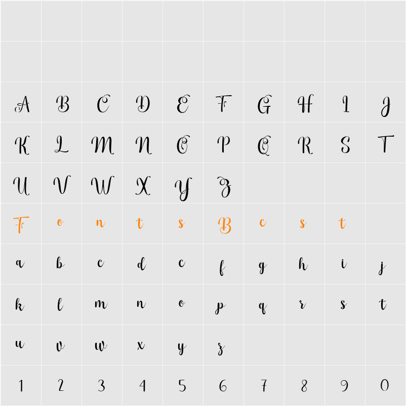 Bahgila Character Map