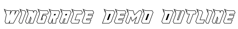 Wingrace Demo Outline Font Image