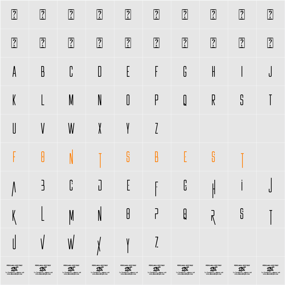 Easy Headline Character Map