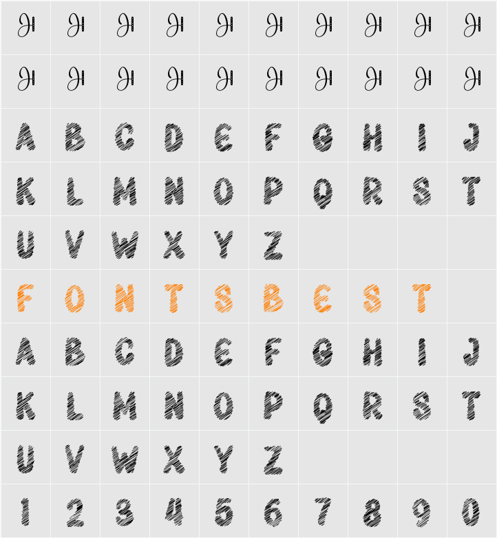 Quirky Shading Character Map