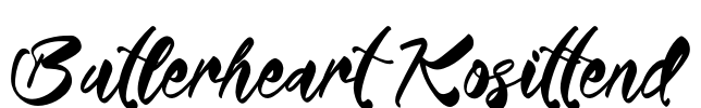 Butlerheart Kosittend Font Image