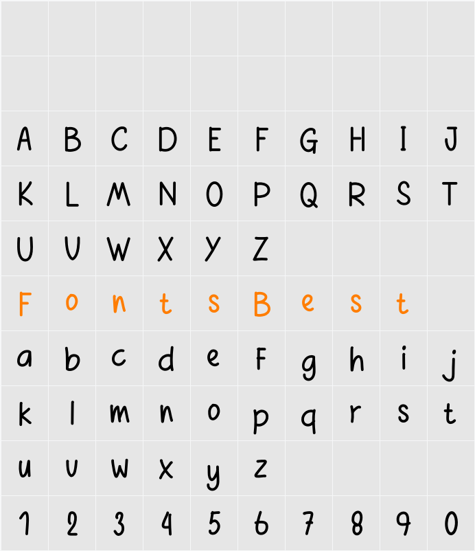 Handcaps Character Map
