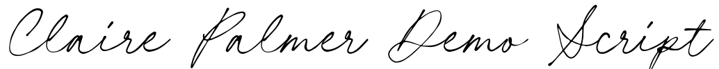 Claire Palmer Demo Script Font Image