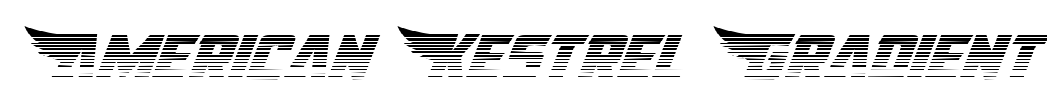 American Kestrel Gradient Font Image