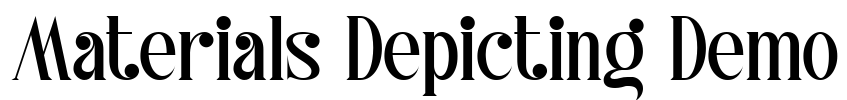 Materials Depicting Demo Font Image