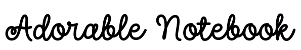 Adorable Notebook Font Image