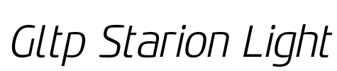 Gltp Starion Light Font Image