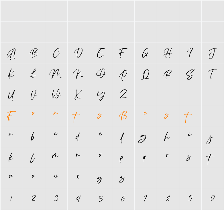 The Bellonte Character Map