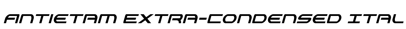 Antietam Extra-Condensed Ital Font Image