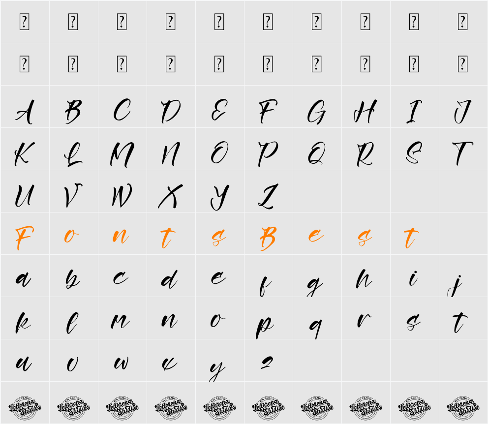 Rustling Kingdom DEMO VERSION Character Map