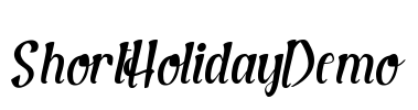 ShortHolidayDemo Font Image