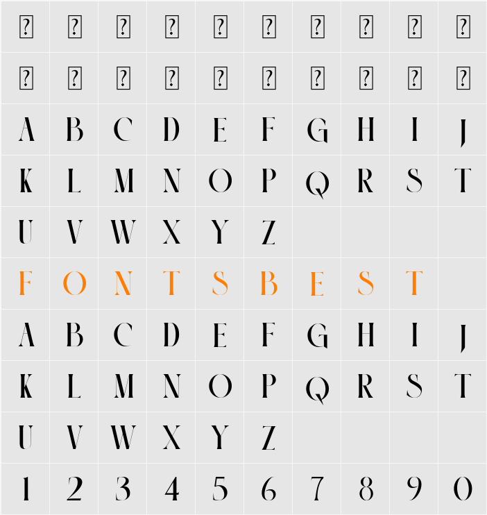Southest Character Map