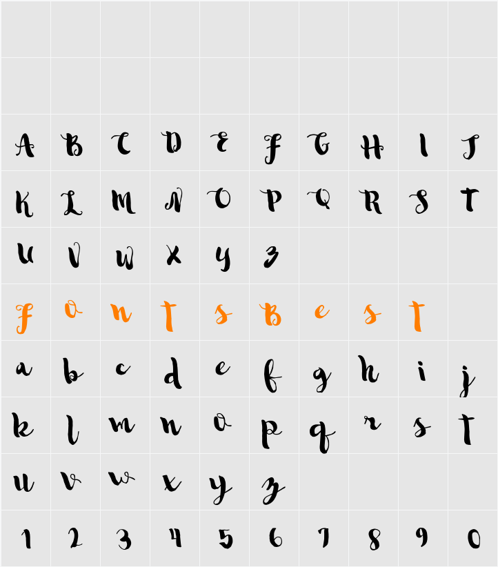 Sannie Character Map
