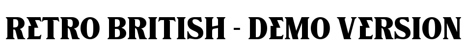 Retro British - Demo Version Font Image