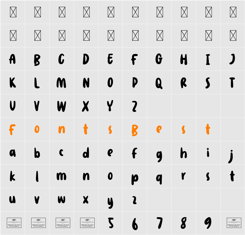 Windsurf Character Map