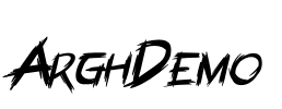 ArghDemo Font Image
