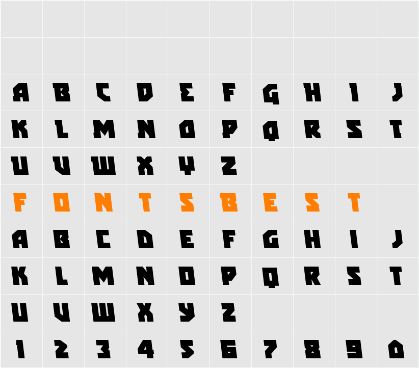 Arctic Guardian Semi-Leftalic Character Map