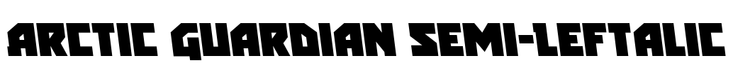 Arctic Guardian Semi-Leftalic Font Image