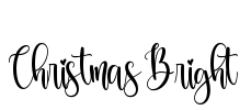 Christmas Bright Font Image