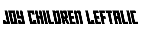 Joy Children Leftalic Font Image