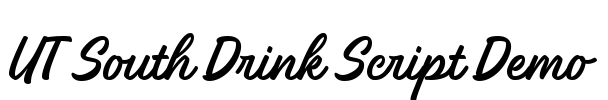 UT South Drink Script Demo Font Image