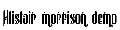 Alistair morrison demo Font Image