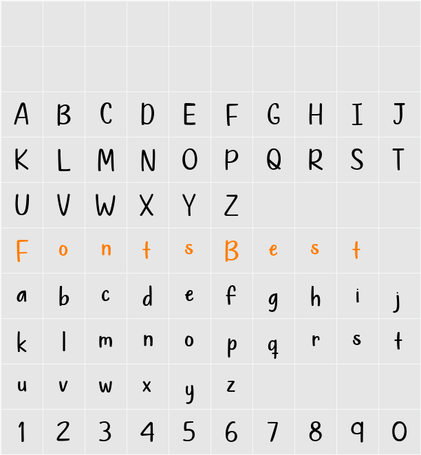 Rows of Sunflowers Character Map