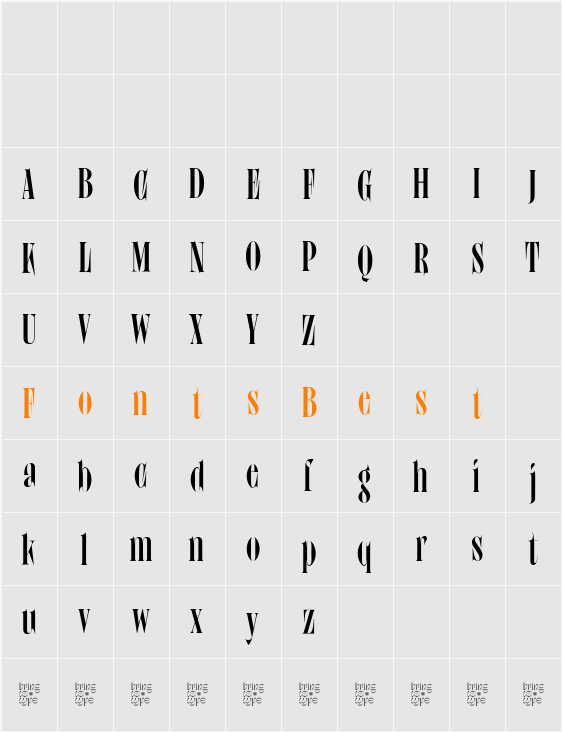 Crackiet Character Map
