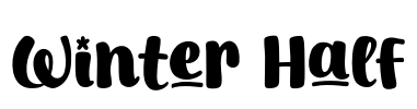 Winter Half Font Image
