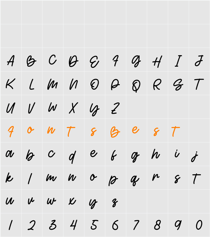 Humming Character Map