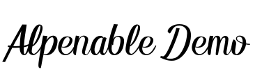 Alpenable Demo Font Image