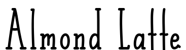 Almond Latte Font Image