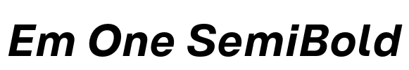 Em One SemiBold Font Image