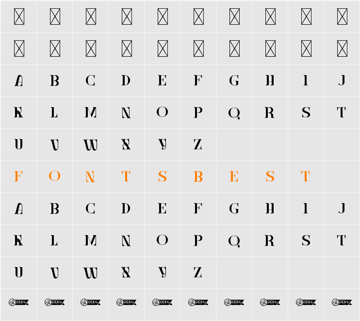 GregvilleDemo Character Map