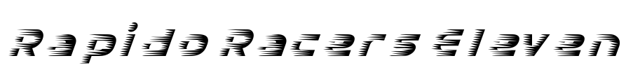 Rapido Racers Eleven Font Image