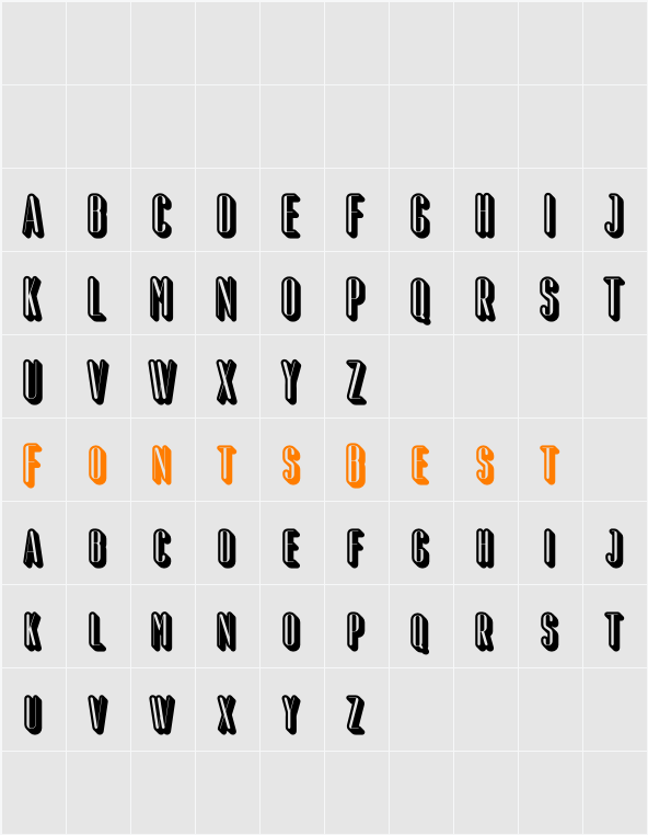 Aguero Sans Rounded 3D Demo rudeRight Character Map