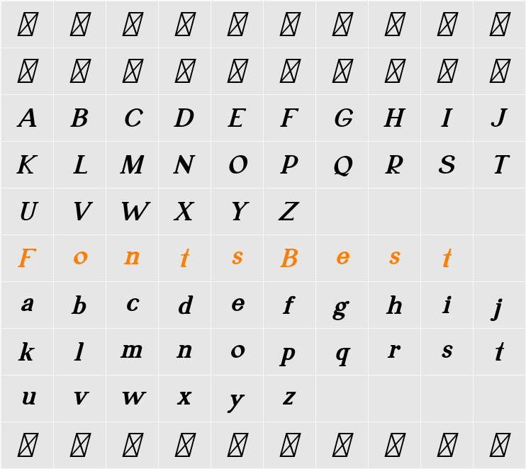 CF Ellara Domian Ita Character Map