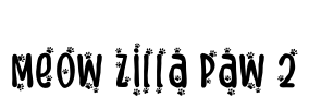 Meow Zilla Paw 2 Font Image