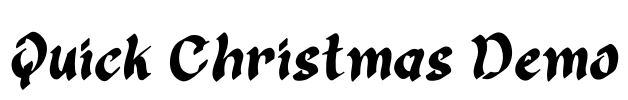 Quick Christmas Demo Font Image
