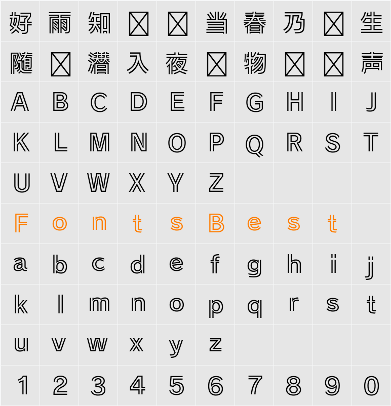 トレイン One Character Map